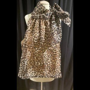 Plus Size:  Sleeveless Bow Blouse